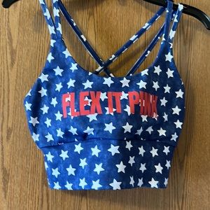 Flex it pink sports bra, new